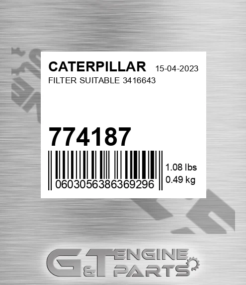 774187 Filter Suitable 3416643
