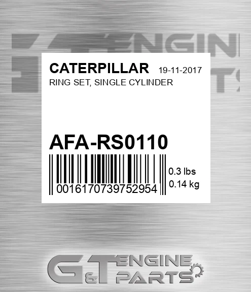 AFA-RS0110 Ring Set, Single Cylinder