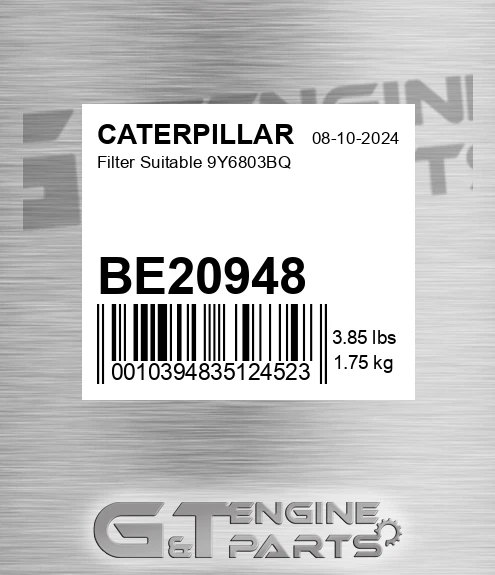 BE20948 Filter Suitable 9y6803bq