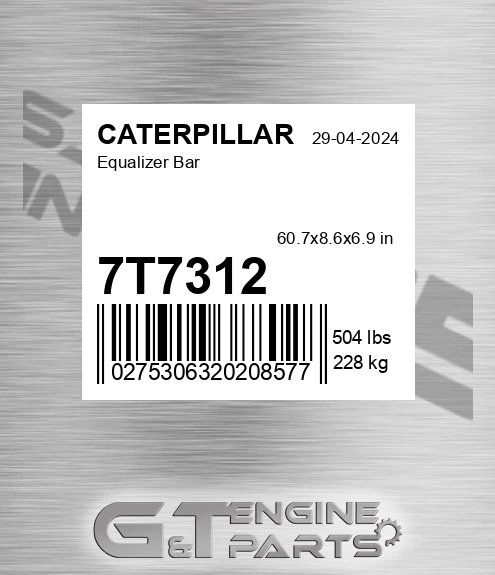 7T7312 Equalizer Bar for CATERPILLAR