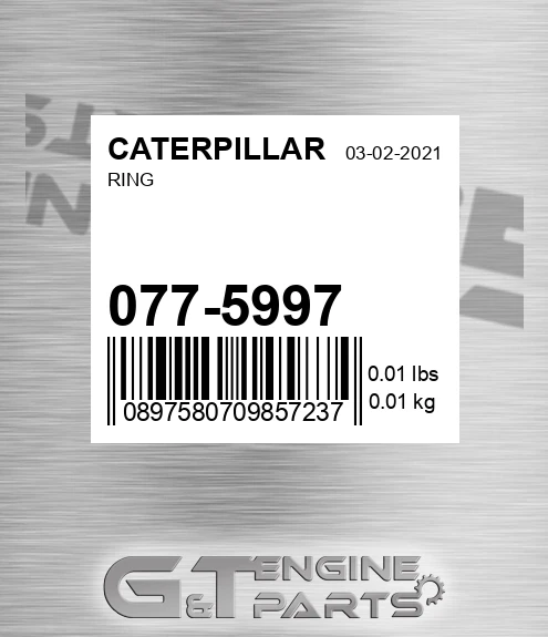 077-5997 Ring for CATERPILLAR