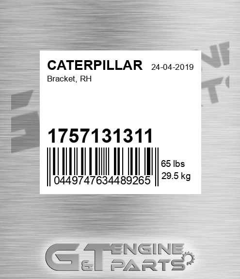 1757131311 Bracket, Rh for CATERPILLAR