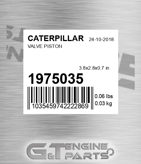 197-5035 Valve Piston