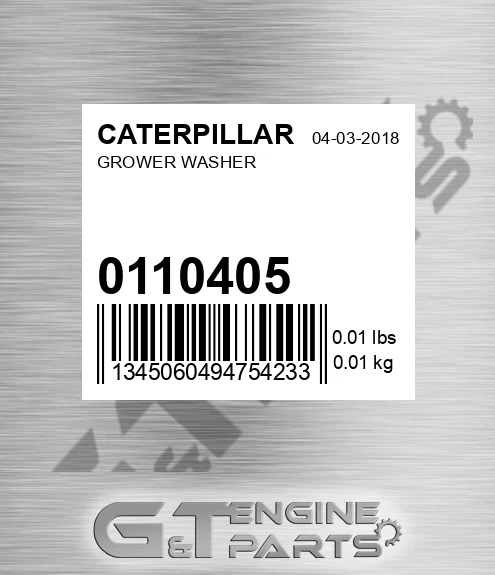 011-0405 Grower Washer for CATERPILLAR