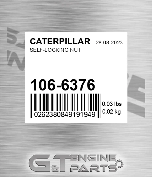 106-6376 Self-locking Nut for CATERPILLAR