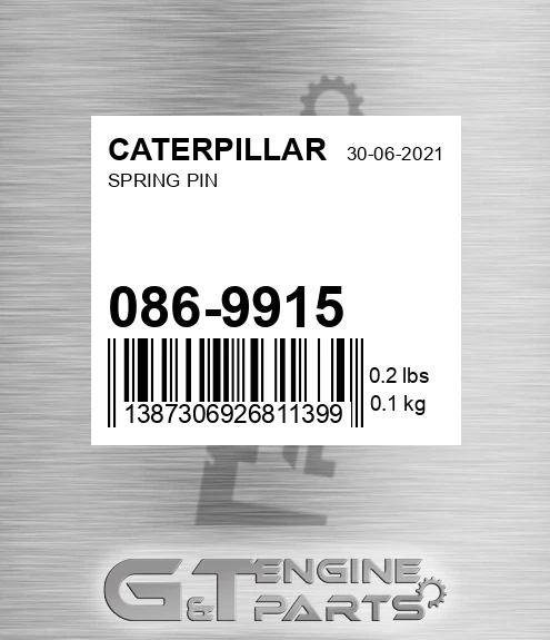 086-9915 Spring Pin for CATERPILLAR