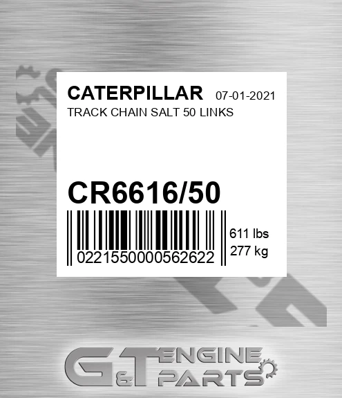 CR6616/50 Track Chain Salt 50 Links for CATERPILLAR