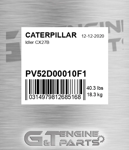 PV52D00010F1 Idler Cx27b for CATERPILLAR