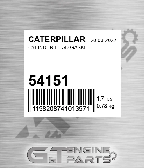 54151 Cylinder Head Gasket for CATERPILLAR