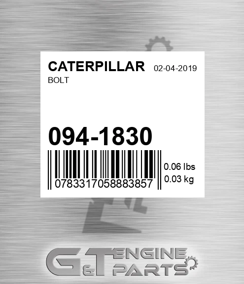 094-1830 Bolt