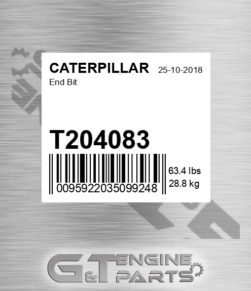 T204083 End Bit for CATERPILLAR