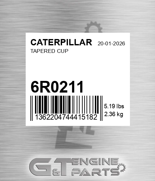 6R-0211 Tapered Cup