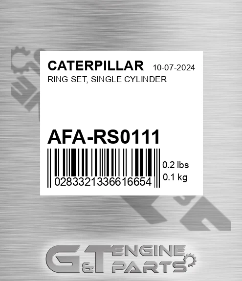 AFA-RS0111 Ring Set, Single Cylinder