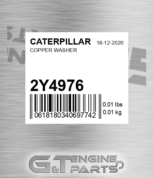 2Y-4976 Copper Washer for CATERPILLAR