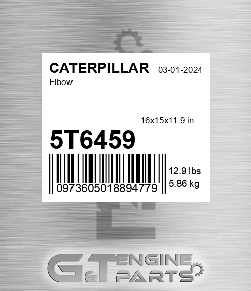 5T6459 Elbow for CATERPILLAR