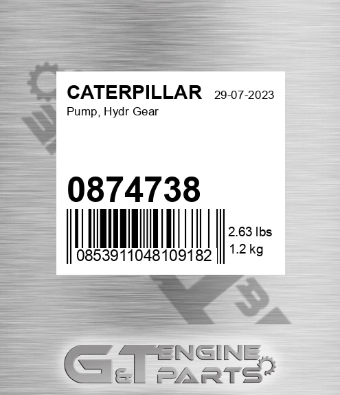 0874738 Pump, Hydr Gear for CATERPILLAR