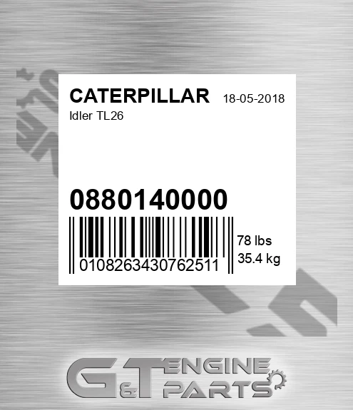 0880140000 Idler Tl26 for CATERPILLAR