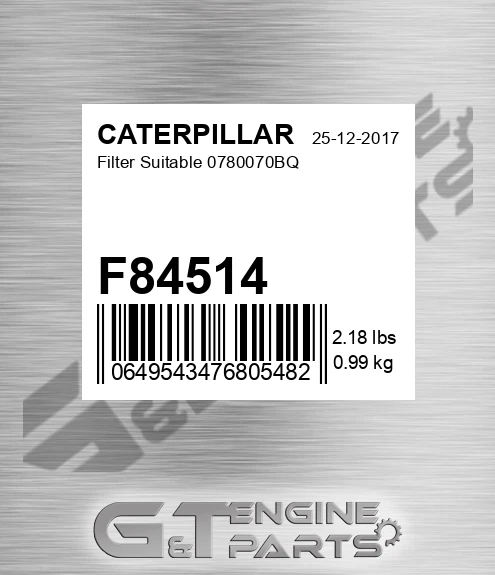 F84514 Filter Suitable 0780070bq