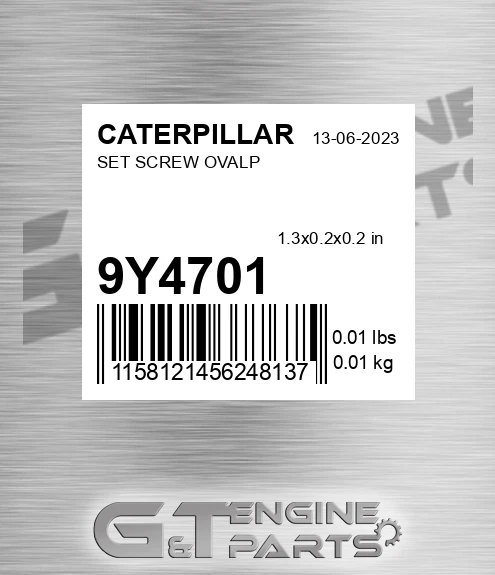 9Y-4701 St Screw for CATERPILLAR