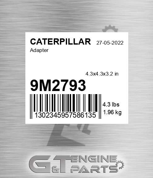 9M2793 Adapter for CATERPILLAR