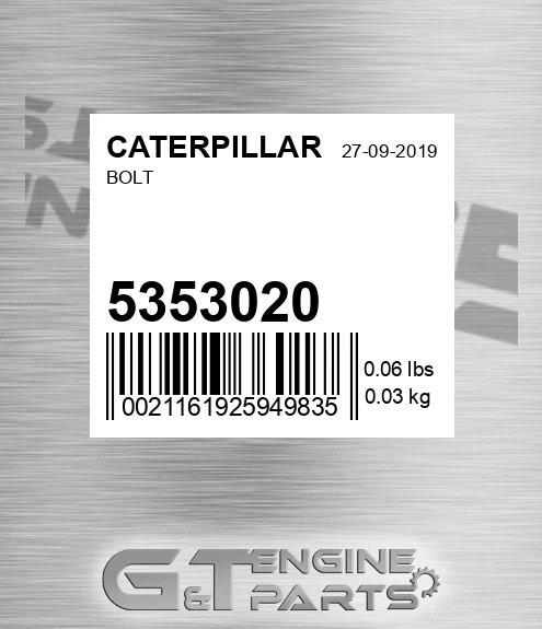 535-3020 Bolt for CATERPILLAR