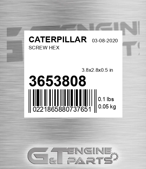 365-3808 Screw Hex for CATERPILLAR