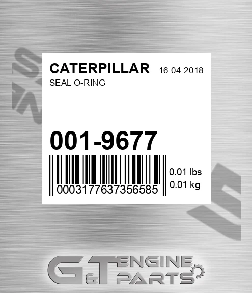 001-9677 Seal O-ring for CATERPILLAR