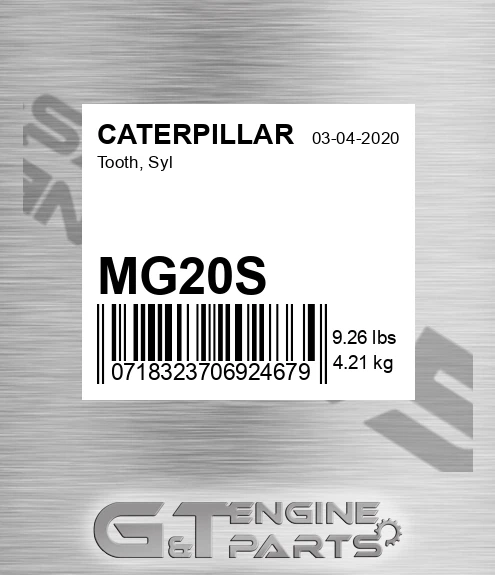 MG20S Tooth, Syl for CATERPILLAR