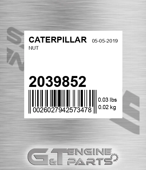 203-9852 Nut for CATERPILLAR
