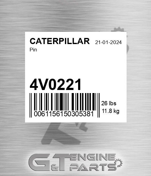 4V0221 Pin for CATERPILLAR