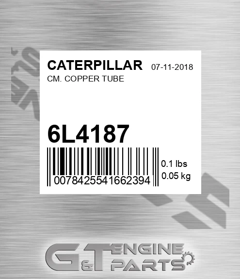 6L-4187 Cm. Copper Tube for CATERPILLAR