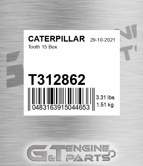 T312862 Tooth 15 Box