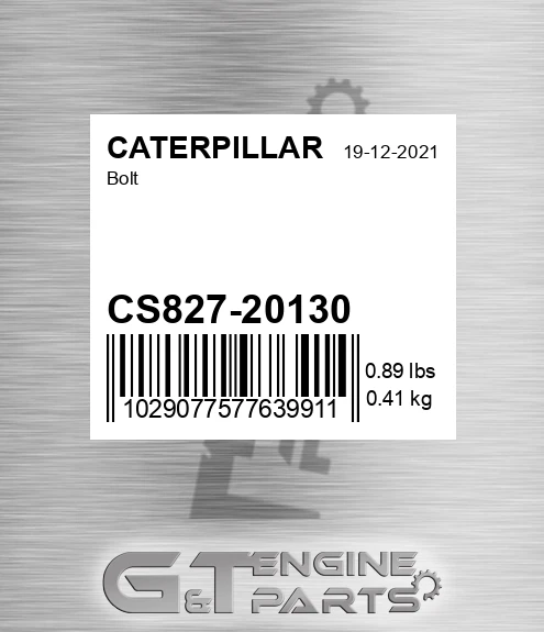 CS827-20130 Bolt for CATERPILLAR