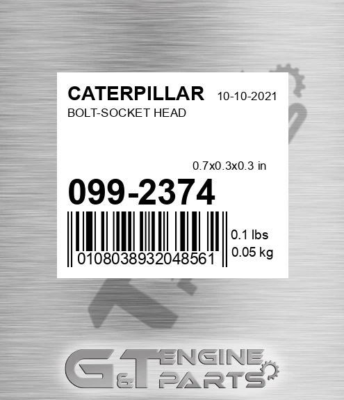 0992374 Bolt-socket Head for CATERPILLAR