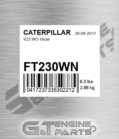 FT230WN V23 Wo Nose for CATERPILLAR