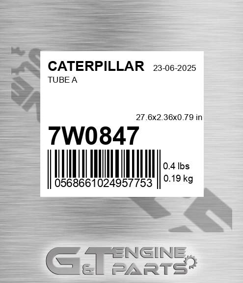7W0847 Tube A for CATERPILLAR