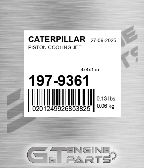 197-9361 Piston Cooling Jet for CATERPILLAR