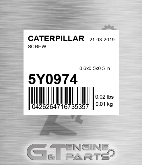 5Y0974 Screw