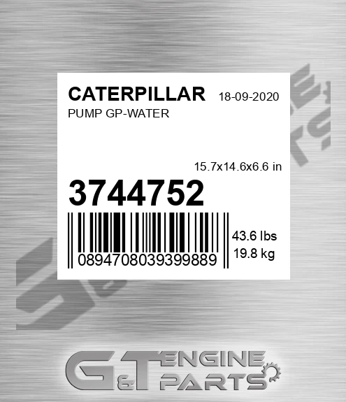3744752 Pump Gp-water for CATERPILLAR