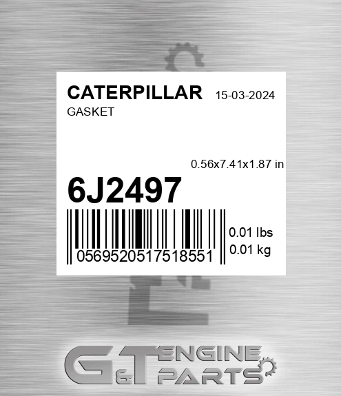 6J2497 Gasket