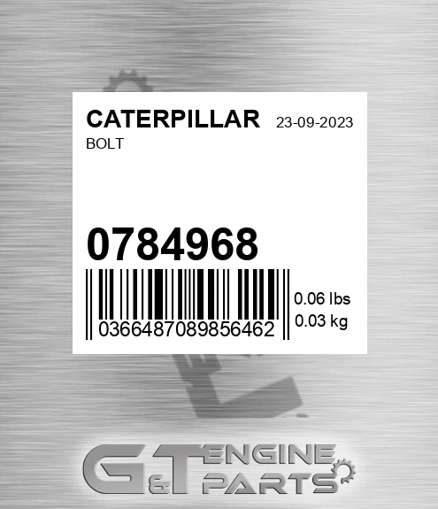 078-4968 Bolt for CATERPILLAR