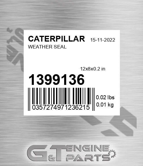 139-9136 Weather Seal for CATERPILLAR