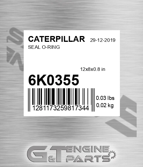 6K-0355 Seal O-ring for CATERPILLAR