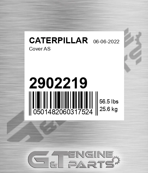 2902219 Cover As for CATERPILLAR