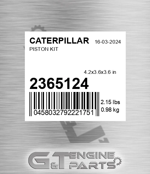 236-5124 Piston Kit