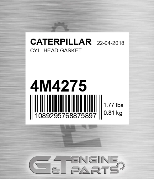 4M-4275 Cyl. Head Gasket for CATERPILLAR