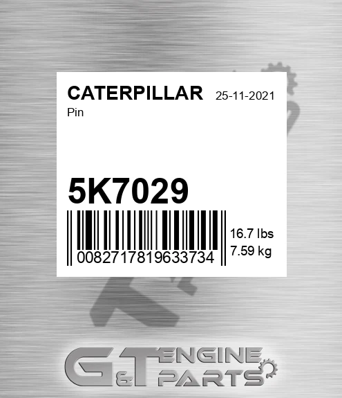 5K7029 Pin for CATERPILLAR