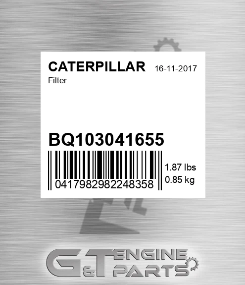 BQ103041655 Filter for CATERPILLAR