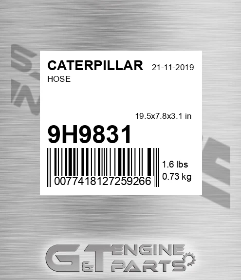 9H9831 Hose for CATERPILLAR