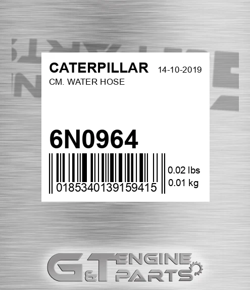 6N-0964 Cm. Water Hose for CATERPILLAR